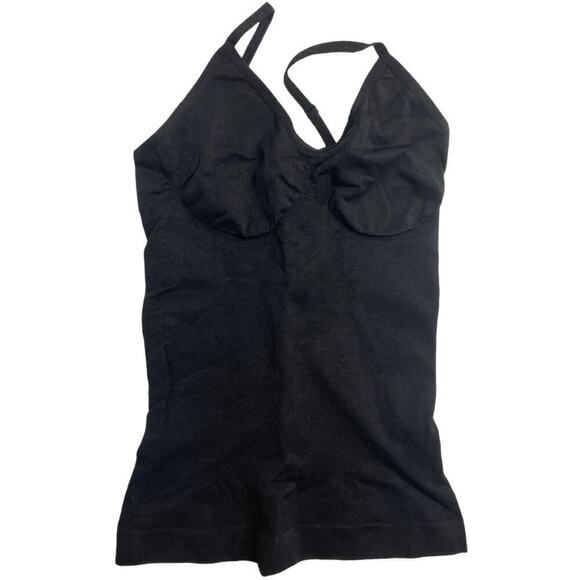 Unknown Other - Compression Nylon Tank Black Adjustable straps Size S